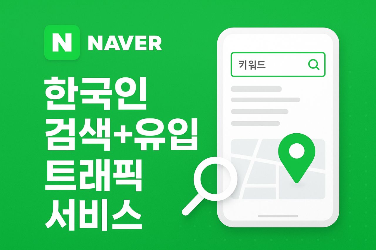 네이버 플레이스 특정키워드/ 검색 + 유입 트래픽 서비스 (1개당 10원)